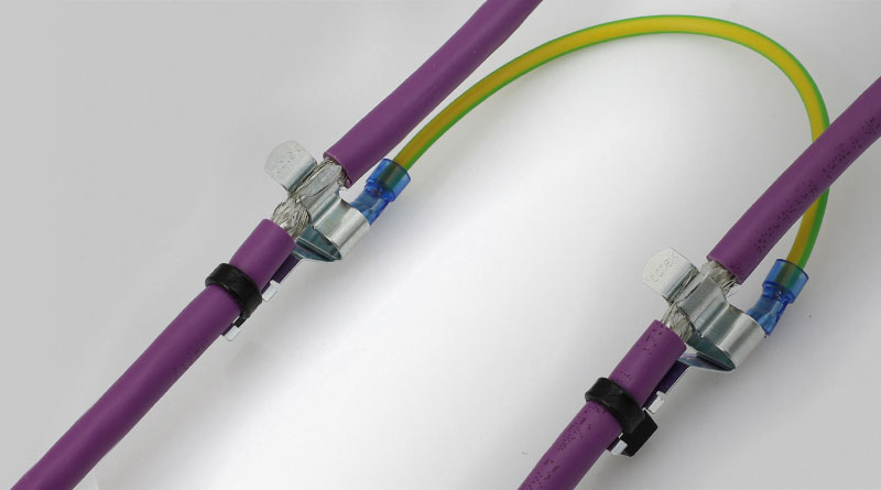 EMC 屏蔽夾，用于帶接頭電纜