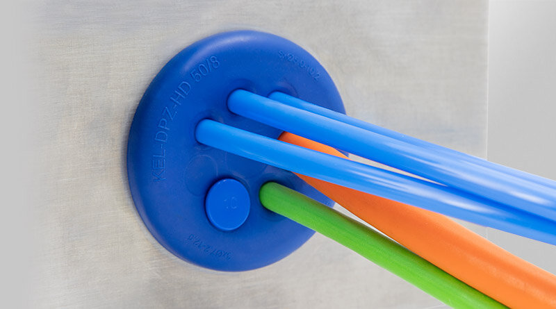 KEL-DPZ-HD CR Hygienic Multi-Membrane Cable Entry Plates, Round